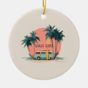 Décoration En Céramique Vie en Van – Art de la Roulotte de Plage Rétro