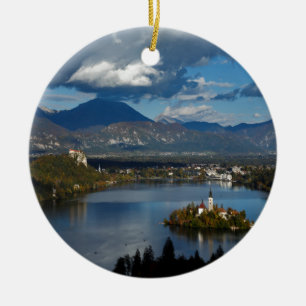 Décoration En Céramique View of Lake Bled from Ojstrica