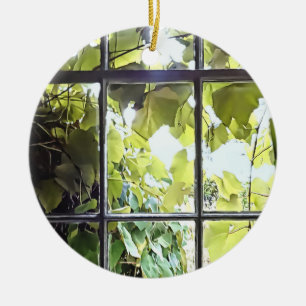 Décoration En Céramique Vignes vues à travers la fenêtre