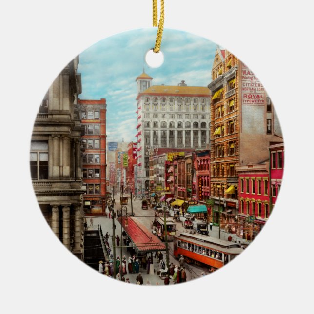 Décoration En Céramique Ville - Cincinnati, OH - Queen city 1915 (Devant)