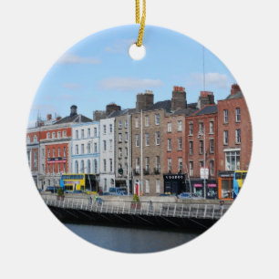 Décoration En Céramique Ville de Dublin sur le Liffey