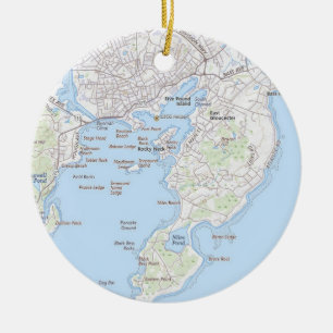 Décoration En Céramique Ville de pêche de Gloucester