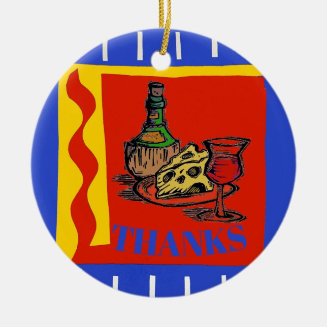 Décoration En Céramique Vin, ajouter, modifier du texte (Devant)