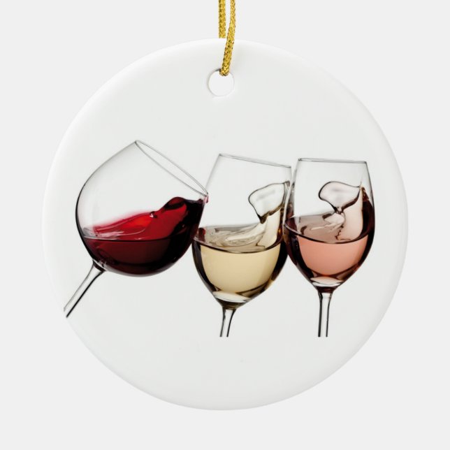 DÉCORATION EN CÉRAMIQUE VIN ET PLUS D'ARBRE À VIN (Devant)