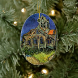 Décoration En Céramique Vincent van Gogh - L'église d'Auvers<br><div class="desc">L'église d'Auvers (1890) de Vincent van Gogh est un Post impressionnisme vintage de peinture religieuse architecturale. Une femme se promenant le long d'un chemin vers la chapelle du village avec de beaux vitraux. Une scène architecturale de la vie quotidienne. À propos de l'artiste : Vincent Willem van Gogh (1853-1890) était...</div>