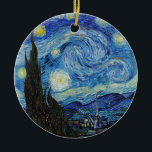 Décoration En Céramique Vincent Van Gogh Starry Nuit Vintage Art<br><div class="desc">Vincent Van Gogh Nuit étoile Ornement d'art Vintage</div>