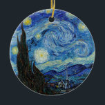 Décoration En Céramique Vincent Van Gogh Starry Nuit Vintage Art<br><div class="desc">Vincent Van Gogh Nuit étoile Ornement d'art Vintage</div>