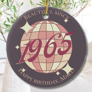 Décoration En Céramique Vintage 1965 60e anniversaire rétro violet