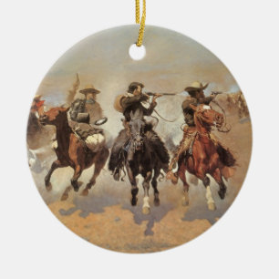 Décoration En Céramique Vintage Cowboys, une touche pour le bois par Remin