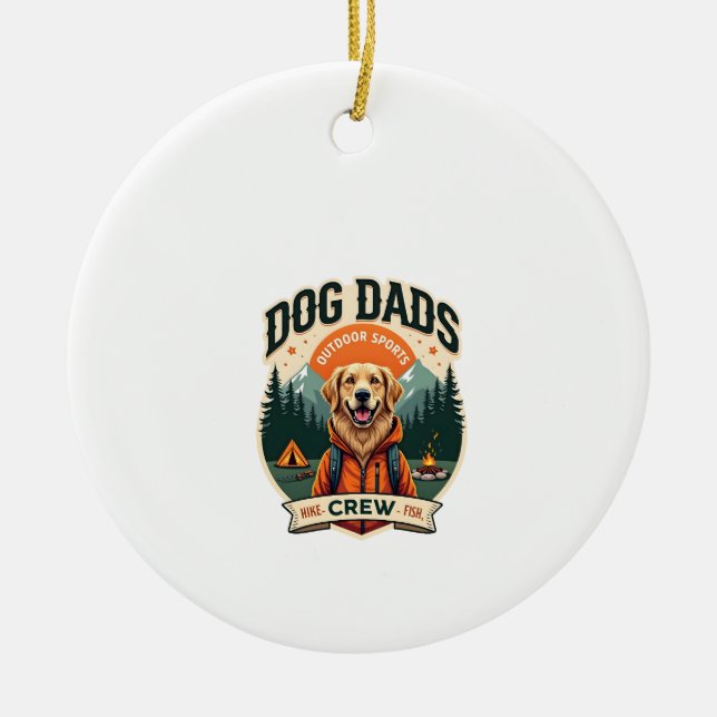 Décoration En Céramique Vintage Dog Dads Outdoor Sports Crew Golden Retrie (Devant)