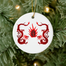 Vintage Dragon Holiday rouge et noir