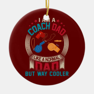 Décoration En Céramique Vintage Je Suis Un Entraîneur Papa Comme Un Papa N