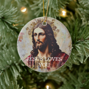 Décoration En Céramique Vintage Jésus t'aime