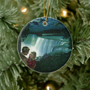 Décoration En Céramique Vintage lune de miel, nouveaux mariés à Niagara Fa