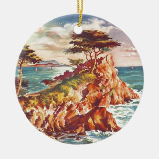 Décoration En Céramique Vintage Monterey Coastline California Tourisme USA