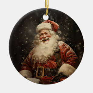 Décoration En Céramique Vintage Noël Jolly Santa Claus