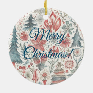 Décoration En Céramique Vintage Noël Scandinave Design