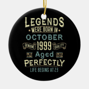 Décoration En Céramique Vintage Octobre 1999 23E Anniversaire 23 Ans