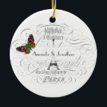 Décoration En Céramique Vintage Paris Mariage à thème personnalisable<br><div class="desc">Thème Paris Mariage Fête Commémorative Ornement prêt à être customisé à vos détails d'événement. Découvrez la gamme complète des produits correspondants dans ce set exclusif et plus encore ici... </div>