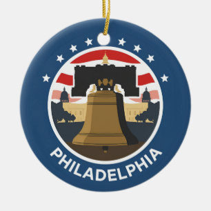 Décoration En Céramique Vintage Philadelphie Liberty Bell