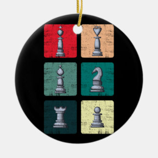 Décoration En Céramique Vintage Retro Chess cadeau parfait pour les joueur
