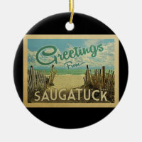 Vintage voyage de plage de Saugatuck