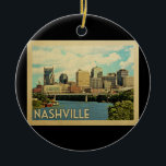 Décoration En Céramique Vintage voyage du Tennessee de Nashville<br><div class="desc">Le design Nashville Tennessee dans le style Vintage voyage offre une vue panoramique sur la ville.</div>