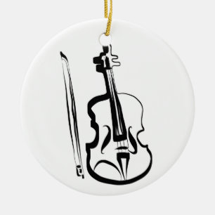 Décoration En Céramique Viola et Bow par Leslie Harlow