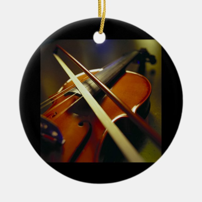 Décoration En Céramique Violon et plan rapproché 1 d'arc (Devant)