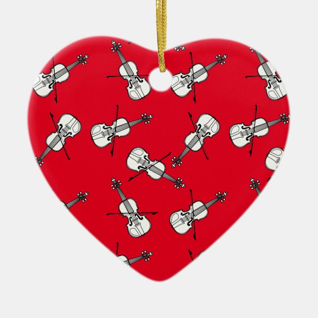 Décoration En Céramique Violons blancs (Devant)