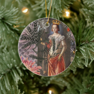 Décoration En Céramique Virgo Femme Astrologie Whimsical Portrait