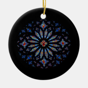 Décoration En Céramique Vitrail de l'église colorée