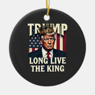 Décoration En Céramique Vive le roi Trump Pro Trump Patriotique