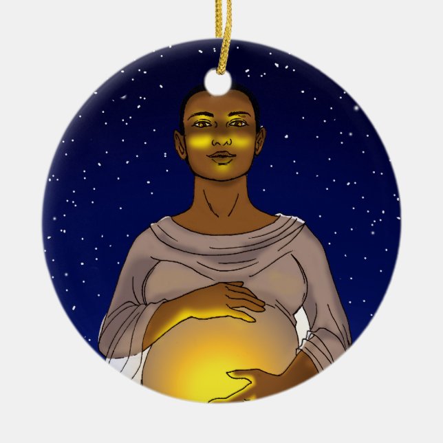 Décoration En Céramique Voici venir l'ornement de Sun (Devant)