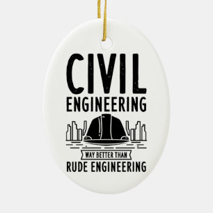 Décoration En Céramique Voie de génie civil bien meilleur Noël de diplômé