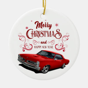 Décoration En Céramique Voiture de Noël Red GTO
