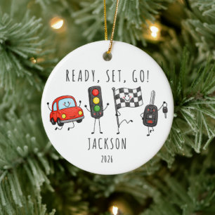 Décoration En Céramique Voiture pour enfants personnalisée Prêt à partir 