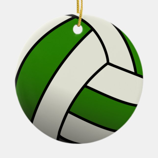 Décoration En Céramique Volley-ball vert (Devant)