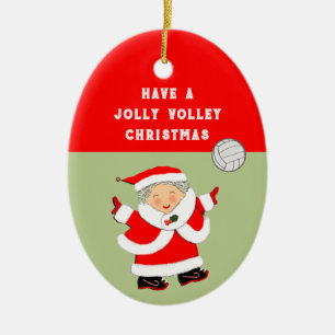 Décoration En Céramique Volleyball Féminin Noël Collectible