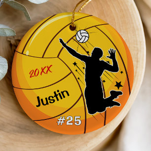 Décoration En Céramique volleyball joueur sport garçon athlète coutume