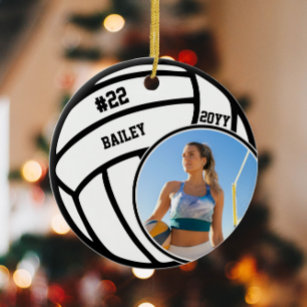 Décoration En Céramique Volleyball Nom Jersey Numéro photo