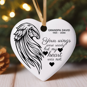 Décoration En Céramique Vos Ailes Étaient Prêts Photo Mémorial Personnalis