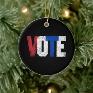 Décoration En Céramique Vote 2024 USA Election Voting Right Vintage