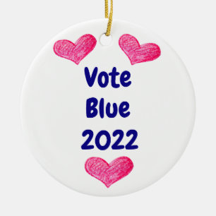 Décoration En Céramique Vote Blue 2022 Nov Midterms Political Campaign