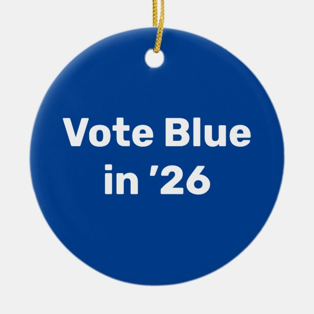 Décoration En Céramique Vote Blue en 2026 (Devant)