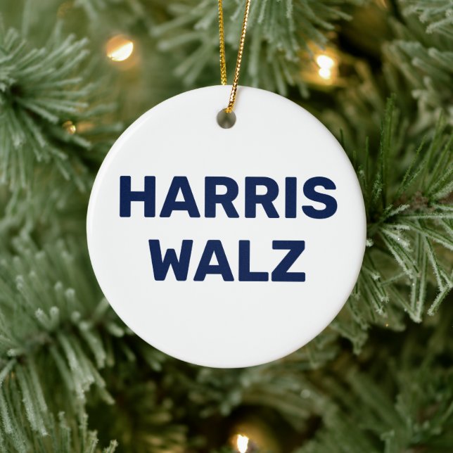 Décoration En Céramique Vote Harris Walz 2024 (Arbre)