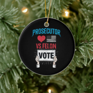 Décoration En Céramique Vote Procureur contre Criminel