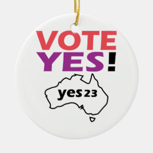 Décoration En Céramique Votez Oui Pour La Voix Des Australiens Indigènes 