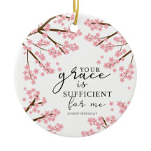 Votre grâce est Suffisante Bible Cherry Blossoms