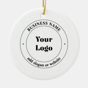 Décoration En Céramique Votre logo d'entreprise et texte promotionnel Bl